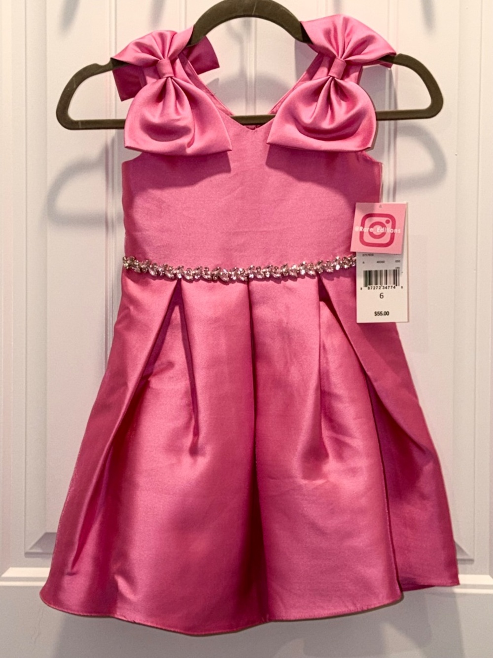 Rare Editions Girls Size 6 Pink Satin Dress